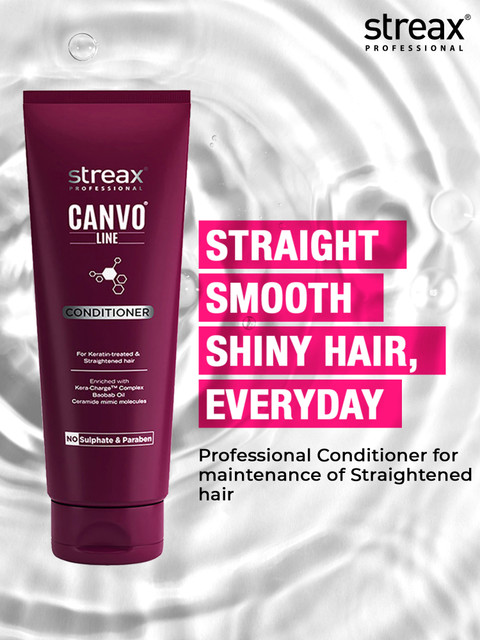 Streax Professional Canvoline Conditioner for Straightened Hair - 240 g 5 Streax Professional Canvoline Conditioner for Straightened Hair - 240 g