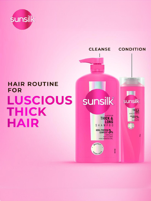 Sunsilk Luscious Thick & Long Shampoo with Keratin & Collagen - 1.2 L 5 Sunsilk Luscious Thick & Long Shampoo with Keratin & Collagen - 1.2 L