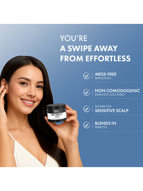 Thriveco Root Touch Up Powder to Cover Greys & Bald Spots 4 g - Natural Black 2 Thriveco Root Touch Up Powder to Cover Greys & Bald Spots 4 g - Natural Black