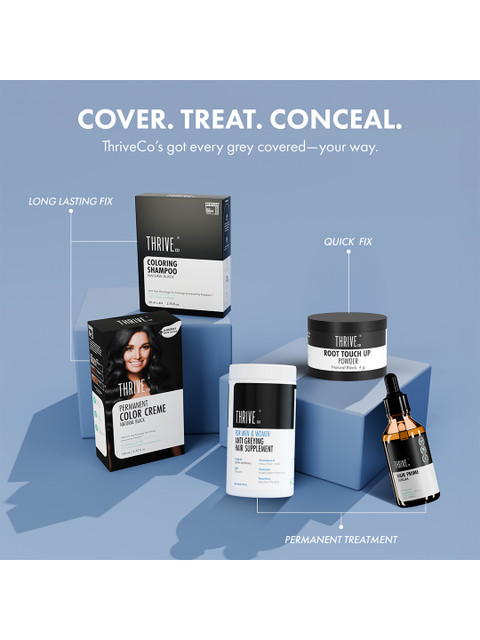 Thriveco Root Touch Up Powder to Cover Greys & Bald Spots 4 g - Natural Black 5 Thriveco Root Touch Up Powder to Cover Greys & Bald Spots 4 g - Natural Black