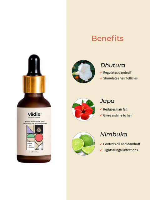 VEDIX Ayurvedic Pratiti Hair Growth with Dandruff Care Serum 2 VEDIX Ayurvedic Pratiti Hair Growth with Dandruff Care Serum